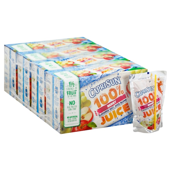 Capri Sun Beverage 100% Berry 60 fl. oz., PK4 PK4 00087684004159 - main